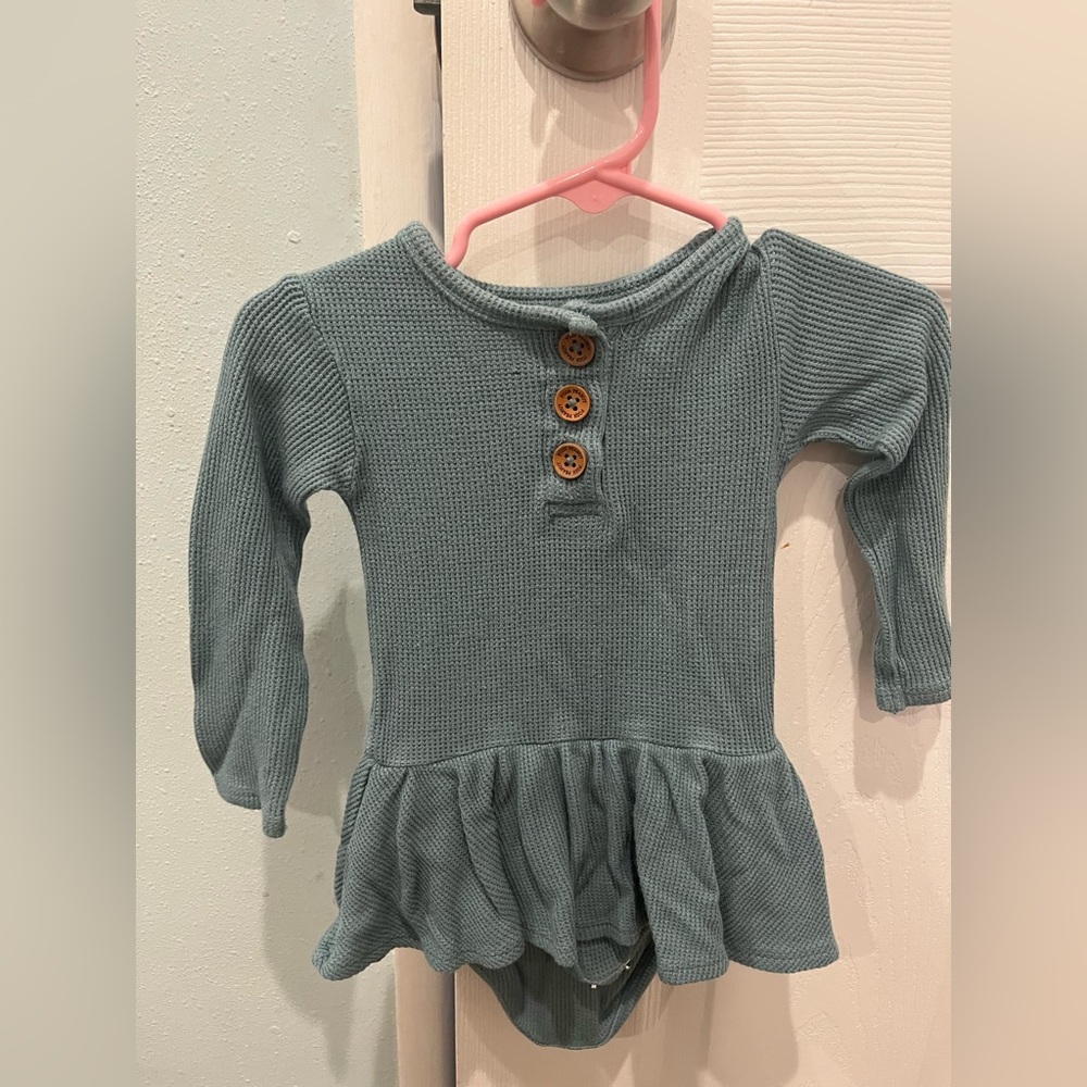 Posh peanut waffle twirl dress 12-18